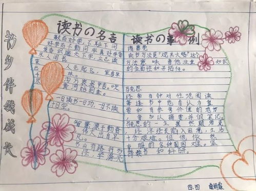 四年级生活手抄报，创意绘画，记录成长
